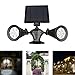 Solar Motion Sensor Light Outdoor, iThird 12 LED 600LM Solar Powered Security Lights Wall Mounted Twin Spotlights for Garage Garden Yard Porch Driveway Pool Daylight Super Bright Waterproof