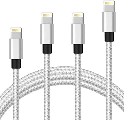 Lightning Cable, Capkit 4PACK 3FT 6FT 6FT 10FT Premium Nylon Braided 8Pin Cables Sync Lightning to USB Charger Compatible with iPhone iPhone X, 8, 8 Plus,7/ 7 Plus/6/6s/6 plus/6s plus/ 5s/5c,iPad more