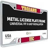 Desert Cactus USC Car Accessories Metal License Plate Frame and Tag Holder for Front or Rear of Car (Mascot)