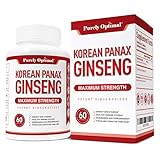 Premium Korean Red Panax Ginseng Capsules 1200mg (Veg Caps, Non-GMO) - Max Strength Root Powder w/Ginsenosides - Energy, Endurance, Mental Health & Immune Support for Men and Women - 30 Day Supply