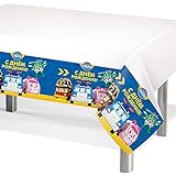 Robocar Poli 1psc Tablecloths Polyethylene Birthday Party Favors Party Supplies