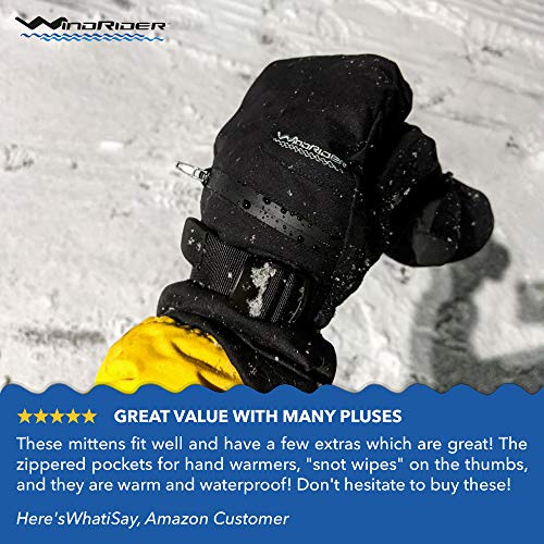 Rugged Waterproof Winter Mittens Extra Long Gauntlets Snowboard