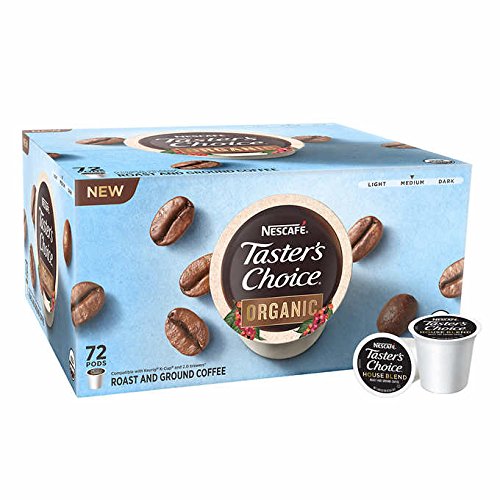 NESCAFÉ TASTER'S CHOICE Organic Coffee, 72 Single Serve Pods Amazon