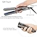 Lanxim Professional Flat Iron Hair Straightener with1 1/4-Inch Tourmaline Ceramic 3D Floating Plate 10s Fast Heat Tempe Control 450F Salon Heat Auto Shut Off Hair Straightening Irons with Travel Bag