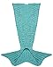 Auchen Mermaid Tail Blanket for Adults Women Girls Teens, Handmade Crochet Mermaid Blankets, Soft Birthday Valentine's gift 74''x35'' Mint Green