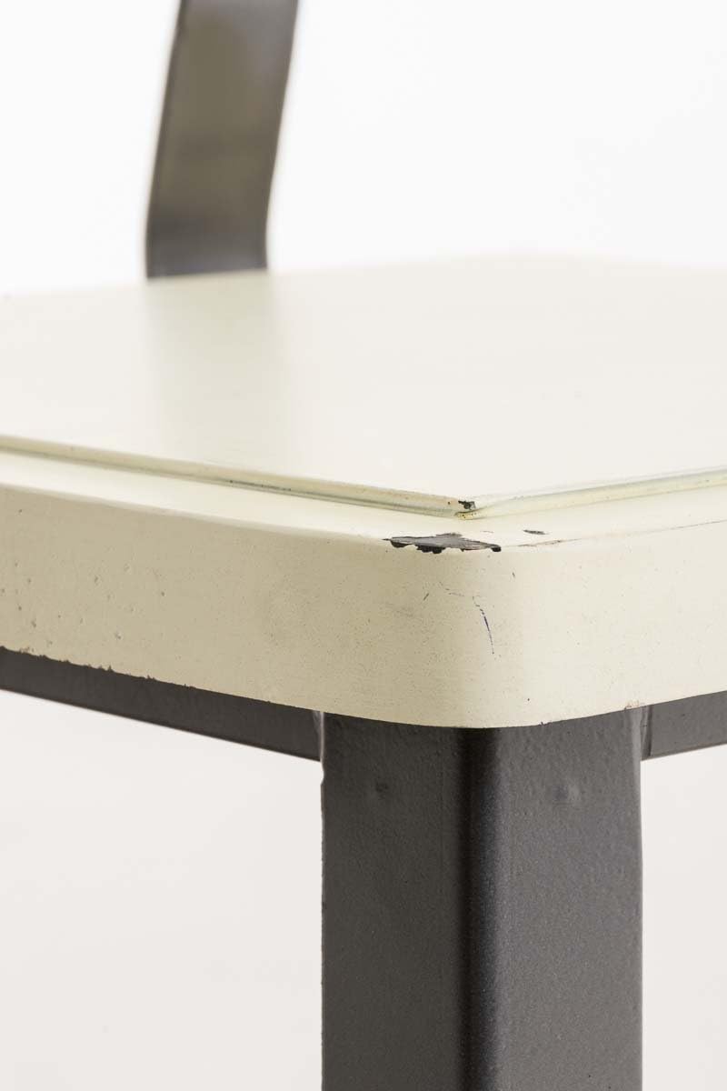 Ameublement Et Decoration Clp Chaise En Bois Design Industriel Till Assise Et Dossier En Bois Couleur Au Choix Creme Antique Hauteur Assise 43 5 Cm Pietement En Metal Chaise En Metal Avec