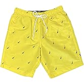 Nautica Mens Quick-Dry Multi Logo 8" Swim Trunk Shorts (M, Yellow)