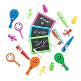 Neon Party Favors Bulk Toys Assortment, (72 Pc) Bulk Toys & Prizes for Birthday Party Favor Bags, Goody Bag Stuffers, Educational Toys, Prizes, Carnivals, Pinatas, Kids Wedding Activities