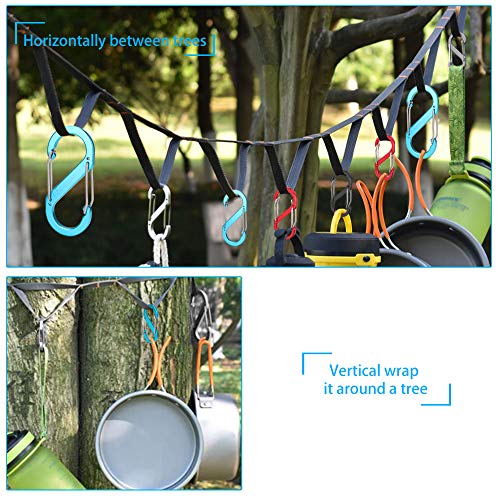 image for Eletorot Camping Lanyard Rope with Hook Hanging Organizer Holder 10pcs