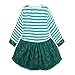 Kids Girls Christmas Outfits Deer Striped Princess Dress Toddler Christmas Clothes by Laimeng (5T, Green)