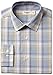 Haggar Men's Mechanical Stretch Poplin Plaid Fancy Long-Sleeve Fitted Shirt