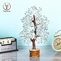 YATSKIA Larimar Gemstone Tree Feng Shui Bonsai for