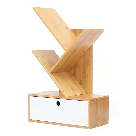 Amazon Com Bookshelf Chunlan Wooden Desktop Small With Drawer