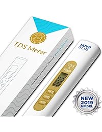 NovoBlue   Medidor de TDS 2 en 1 digital para agua potable, hidropónicos, café, acuario, piscina, tubo caliente, spa, filtración, sistema RO   Detecta PPM, EC, y dureza