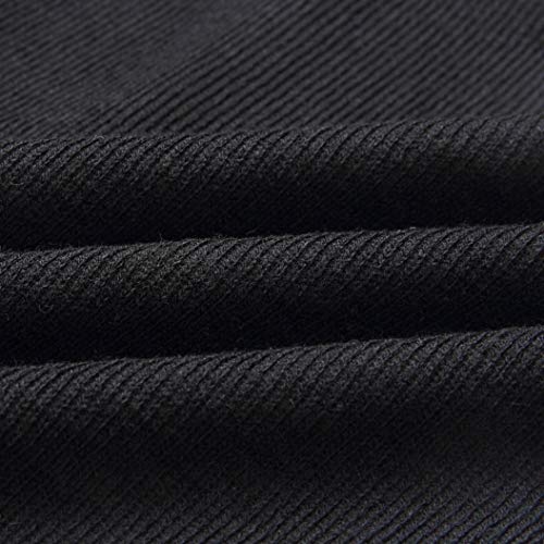 FEITONG Women Knitted Long Sleeve Off Shoulder T-shirt Tops Sweater Blouse(L,Black) - Thumbnail 5
