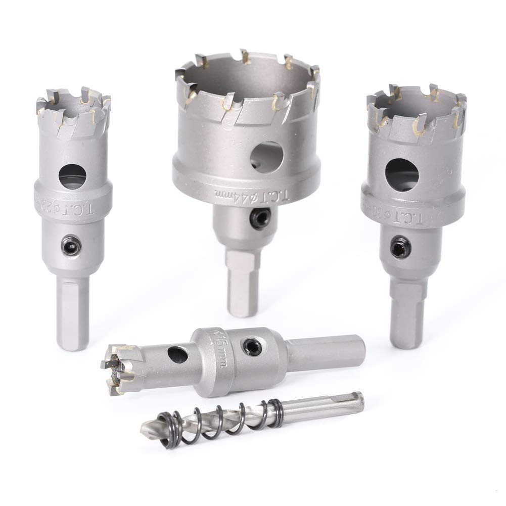 BOZONLI 100mm Tungsten Carbide Tipped Teeth Hole Saw Hole Cutter, TCT Drill Bit Hole Saw for Stainless Steel, Sheet, Metal, Wood