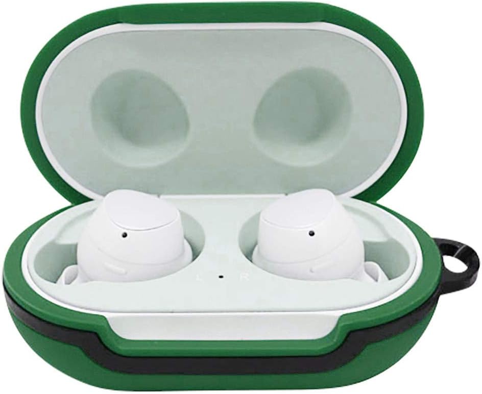 NXDA AirPods Silicone Case for Samsung Galaxy Buds Silicone Case Cover Earphone Pouch Dust-proof Protective With Keychain (Green)