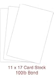 White Card Stock Paper - 11x17 - Heavyweight 100lb Cover (270gsm) - 100 Pk by Superfine Printing Inc.