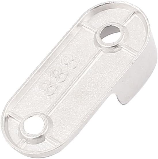Sourcingmap Oval Wardrobe Hanging Rail Rod End Bracket Support Silver Tone 2pcs, As Shown the Picture, 47mm x 20mm x 12mm, 2pcs - Image 3