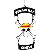 Kurt Adler One Piece Straw Hat Crew Christmas Ornament, 4 Inch Plastic and Metal Officially Licensed Anime Holiday Tree Decoration