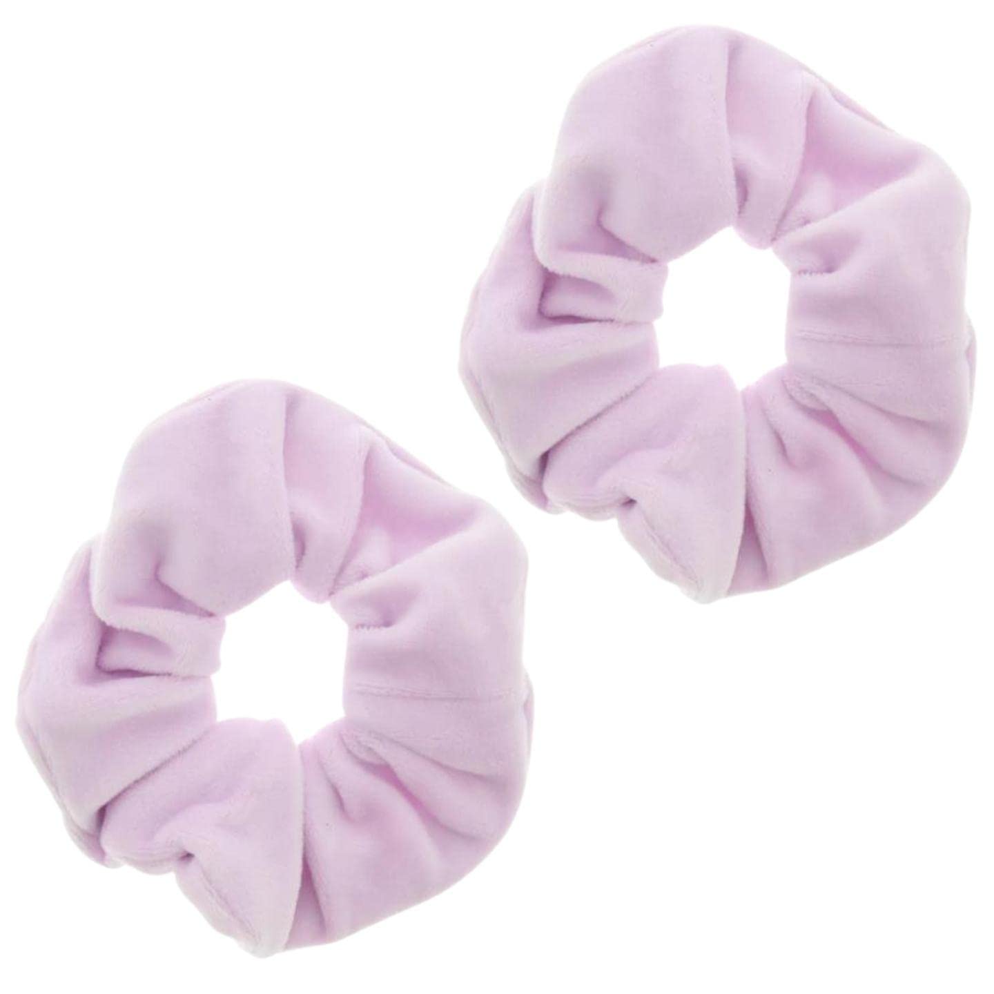 Topkids Accessories - Luxury Velvet Scrunchie Scrunchies Elastic Hair Band Ponytail Holders Hair Scrunchie Hair Bobbles Hair Accessories for Women, Ladies, Girls - Pack of 2 (Lilac)