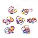 Omystyle Cute Hair Ties Head Bands Ropes Hair Colorful Elastics Ponytail Holder for Baby Toddler Girl Rabbit Ear Apple Rose Heart Nine Styles 50 PCS primary