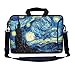 Meffort Inc 15.6 Inch Neoprene Laptop Bag – Water Resistant, Reinforced Zipper, Adjustable Shoulder Strap, Extra Side Pocket, Fits 15 to 15.6 Inch Laptops - The Starry Night