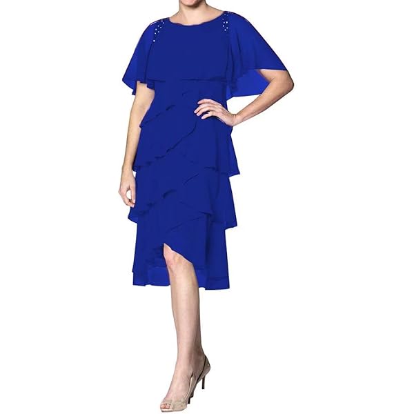 white christmas dresses Chiffon Cape Overlay Sheath Dress – Bella Rose main image 1