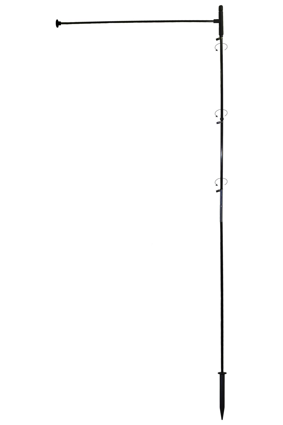 In the Breeze 4582 Pivoting House Banner Pole, Black Image