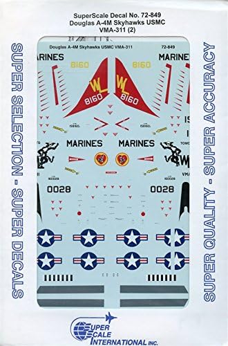 SuperScale Decals 1:72 Douglas A-4M Skyhawks USMC VMA-311 (2) #72-849