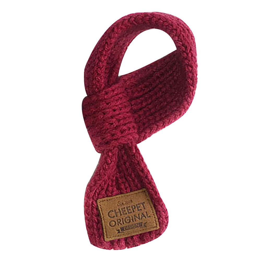 Aisi Cute Pet Dog Cat Puppy Scarf Winter Warm Knitted Woolen Scarf Pet Clothes Costumes Decorations