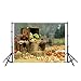 LB 7x5ft Vinyl Rustic Fall Thanksgiving Backdrop for Photography Vintage Farm with Pumpkin Background Autumn Harvest Backdrop for Photoshoot, Event Portrait Photo Booth Props