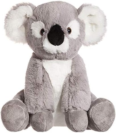 CHARAVECTOR Koala Plush Toy Stuffed Animal Gray White Soft Cuddly Perfect For Girls Boys Newborn Baby