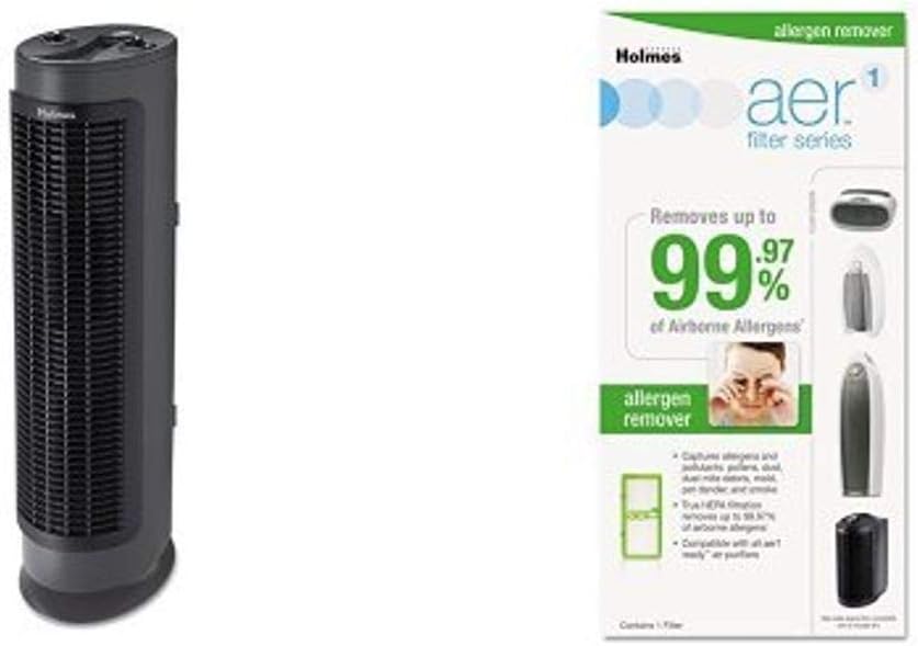 Holmes Tower Air Purifier with Allergen Remover Filter