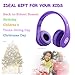 Mokata Headphones Kids Bluetooth 5.4 Wireless Play Time 68H Safe Volume Limit 85/94dB Over-Ear Foldable Headset,Fast Charging,with Aux Cord Built-in Mic for Toddler Child Pad Study Tablet Purple