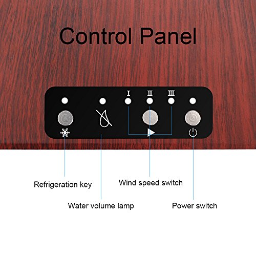 SUPOW Air Humidifier Cooler, Desktop Bladeless Fan Mini 9.5 inch Noiseless Small Air Conditioner for Summer (Brown.) - Thumbnail 4