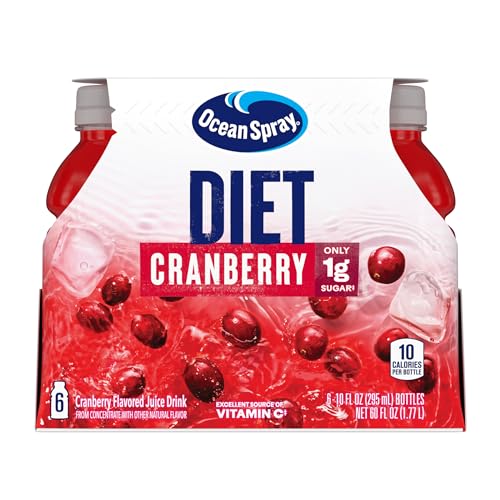 OCEAN SPRAY JUICE DRINK 10 OUNCE BOTTLE PACK OF, DIET CRANBERRY, 60 FL OZ, (PACK OF 6)