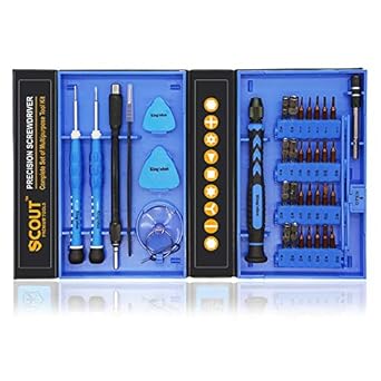 Scout 38 PCs S2 Precision Screwdriver Tool Kit for iPhone X, 8, 7, Smartphone, Macbook,Tablet, Cellphone, PC, Game Console, Mobiles, and Other Electronics Devices