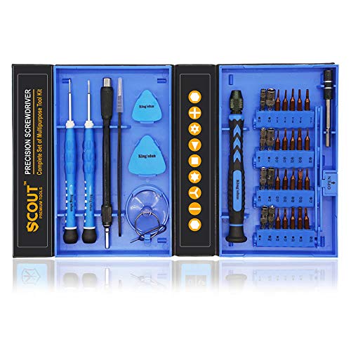 Scout 38 PCs S2 Precision Screwdriver Tool Kit for iPhone X, 8, 7, Smartphone, Macbook,Tablet, Cellphone, PC, Game Console, Mobiles, and Other Electronics Devices