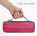 Hard Case Travel Carrying Storage Bag for JBL Flip 4 / JBL Flip 3 Wireless Bluetooth Portable Speaker. Fits USB Cable and Wall Charger- Red