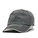 Plain Washed Cotton Twill Baseball Cap with Adjustable Velcro (Brown 73)