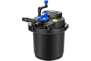 VIVOHOME Pressurized Biological Pond Filter with 13-watt Light, 1580 GPH Suitable for Koi Ponds up to 800 Gallons or Ornamental Ponds up to 1600 Gallons