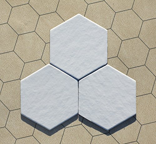 Value Pack of 8 - Dry Erase - Reusable - Blank 2" Hexagon Hex Board Game Chits Tiles Counters Markers DIY D&D