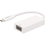 Amazon Basics USB 3.1 Type-C to VGA Adapter - White, 5-Pack