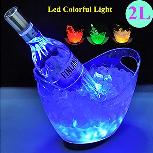 LED Ice Buckets, Colors Changing LED Cooler Bucket Waterproof Ice