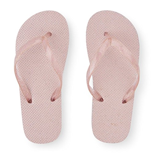 The Children's Place Kids' BG Glttr FF Flat Sandal