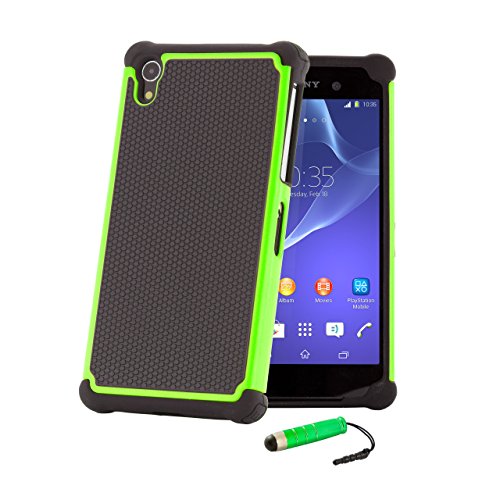 32nd Shock Proof Heavy Duty Defender Case Cover for for Sony Xperia Z1 (L39H) - Green