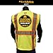 KwikSafety (Charlotte, NC CLASSIC (10 Pockets) Class 2 ANSI High Visibility Reflective Safety Vest Heavy Duty Mesh with Zipper and HiVis for OSHA Construction Work HiViz Men Yellow Black Medium