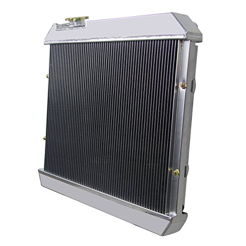 For 1961-1966 Chevy Truck C10 C20 C30 K10 K20 F85 - 4 Row Core Aluminum Radiator +Fan (16 Inches Dia.) w/ Shroud - Thumbnail 4
