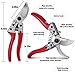 HyleJhJy 8″ Bypass Pruning Shears with Stainless SK5 Steel Blades + Straight Tip Pruning Shears Herb Pruning Shears Florist Scissors- Hand Pruner Scissors for Garden Harvesting Fruits Vegetables,Redthumb 4
